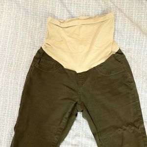Motherhood Olive Green Maternity Jeans.